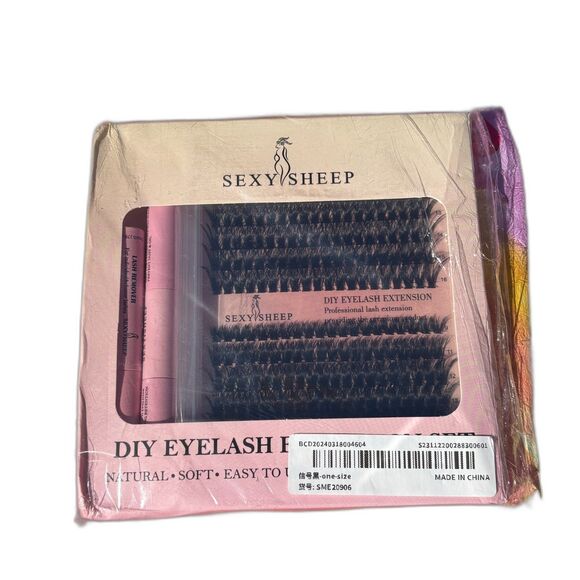 Sexy Sheep NWT DIY Eyelash Kit with Tweezers, adhesive and lashes black - Picture 1 of 5